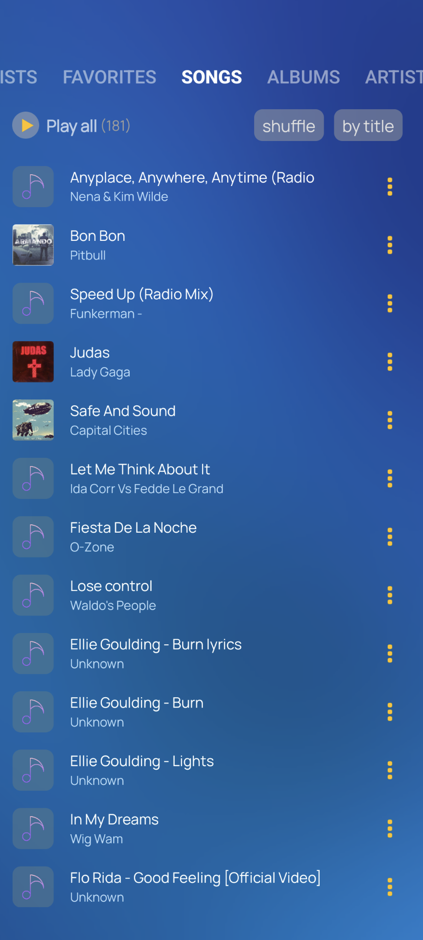 create playlists